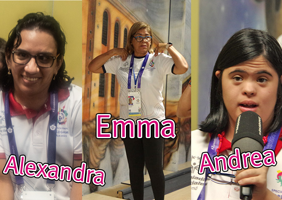 Die drei Interviewpartnerinnen vom Bowling: Alexandra, Emma und Andrea