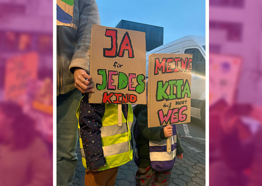 Demoschild: Ja für jedes Kind