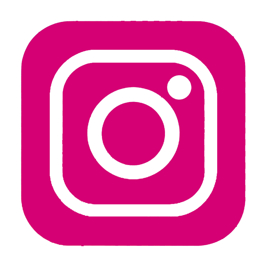 Instagram Logo in TACHELES Magenta Farbe auf Weiß