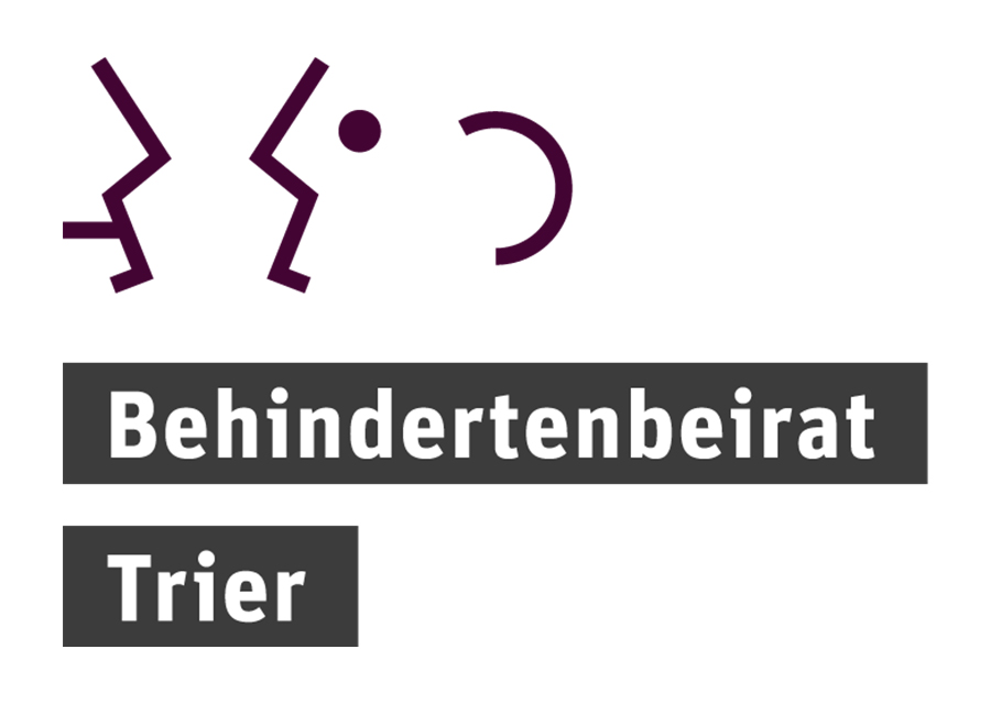 Logo vom Behinderten Beirat Trier auf weißem Grund